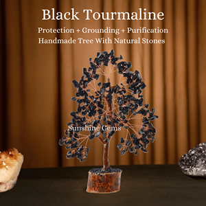Arbre de Vie en Tourmaline Noire en Gros, Arbre en Cristal avec Fil de Cuivre, Pierres de Guérison, Décoration d'Intérieur - Product Image 4