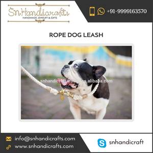 Laisse pour chien en corde de coton ombrée faite à la main, durable, tressée, pour chiens de taille moyenne à grande, prise en main confortable, fabriquée en Inde - Product Image 3