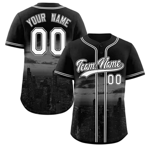 Aangepaste honkbaluniformset unisex zwart wit jersey broek handschoenen hoed sokken tas ademend vocht afvoerend polyester - Product Image 2