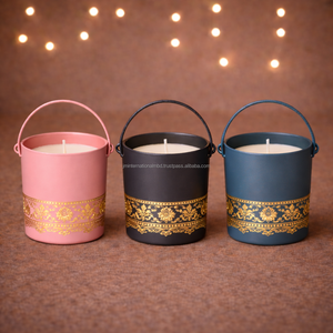 ชุดเชิงเทียนทรงกระบอกโลหะสไตล์โมร็อกโก ทำมือ 3 ชิ้น สำหรับวันวาเลนไทน์ - Product Image 1