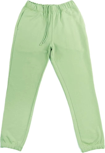 Chándal Unisex Verde Menta con Capucha, Manga Larga, Color Sólido, Informal, para Otoño, 100% Algodón, Corte Holgado, con Bolsillos Laterales y Cordón Ajustable - Product Image 6