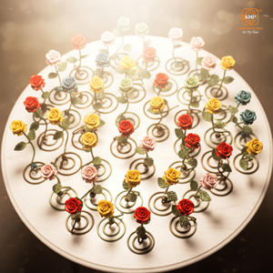 ดอกกุหลาบเหล็กดัดโบราณเคลือบผงกันสนิม สำหรับตกแต่งบ้าน ของขวัญวันครบรอบแต่งงาน - Product Image 5