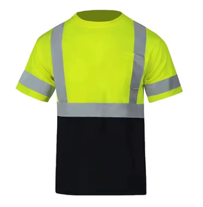 High Visibility Breathable Cotton Safety <b>Polo</b> Shirt with Reflective Strips for Construction Work-Custom Clothing Water Resistant - Product Image 2