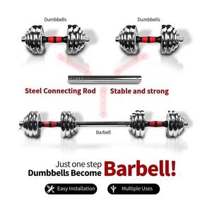 <b>Adjustable</b> <b>Dumbbell</b> <b>Set</b> 3 1 Barbell Metal Connecting Rod Chromed Weights Hardcover Gift Box Premium <b>Dumbbells</b> - Product Image 5