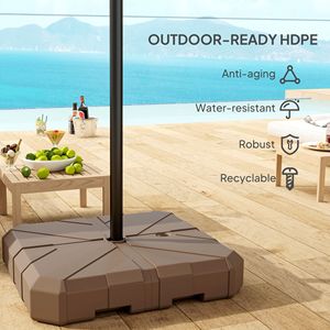 Base per Ombrellone da Esterno Quadrato Resistente da 3m con Supporto a Sbalzo e Capacità di 65kg, Raggio Ombrellone 2.7m - Product Image 6