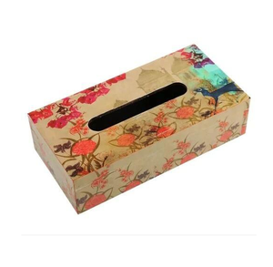 Boîte à mouchoirs en bois émaillée artisanale pour la maison, le bureau, la voiture et les cadeaux – Distributeur de serviettes pour accessoires de table - Product Image 3