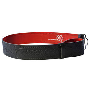 Cinturón de Cuero con Diseño de Cardo Celta, Forrado, de 2.25 Pulgadas de Ancho, de Alta Calidad, con Diseño Repujado, para Kilt Highland, Superventas - Product Image 3