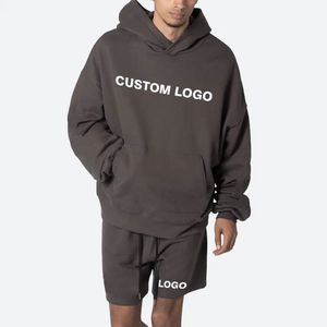 Ensemble de survêtement décontracté personnalisé en coton et polyester pour le sport, avec sweat à capuche et pantalon de jogging, idéal pour l'automne – Vente en gros OEM - Product Image 5