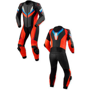 Combinaison de course moto professionnelle en cuir une pièce, design de logo personnalisé, manches longues, confortable, séchage rapide - Product Image 1