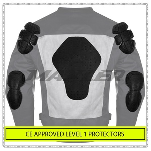 Blouson moto léger pour homme, homologué CE, avec empiècements en mesh respirant, doublure imperméable amovible, col montant - Product Image 4