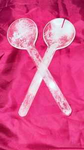 ชุดช้อนเสิร์ฟเรซิ่นทำมือ สีขาวใส ปลอดภัยสำหรับอาหาร - Product Image 4