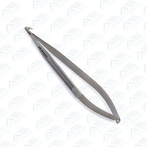 Tijeras Potts 6.125 pulgadas 15,5 cm mango plano de acero inoxidable Manual Micro cuchillas finas diseño de cuello en V calidad Premium - Product Image 4