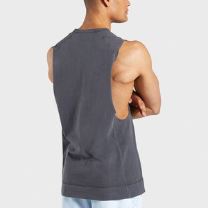 Chaleco Deportivo de Alta Calidad para Hombre, Camiseta sin Mangas para Gimnasio, Chaleco Ajustado con Logo Personalizado, Chaleco Acanalado para Hombre - Product Image 2