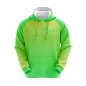 Sweat-shirt à capuche vert pour homme, manches raglan, couleur unie, avec poches, coupe décontractée, idéal pour l'automne - Product Image 1