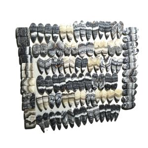 พลอยธรรมชาติแท้รับรองคุณภาพ ซีบร้าแจสเปอร์ โอนิกซ์ รูปทรงคาโบชองแบบคละ สำหรับทำเครื่องประดับ ขายส่ง - Product Image 4