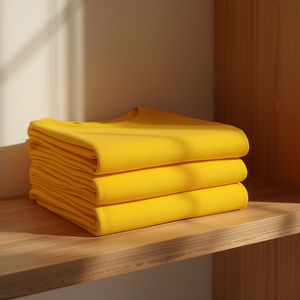 Custom <b>Yellow</b> 100% Cotton Casual <b>Plain</b> <b>T</b>-<b>Shirt</b> for Men Women with OEM/ODM Customization Anti-Wrinkle Breathable 280g Fabric - Product Image 5