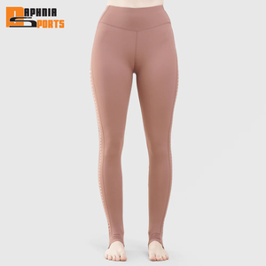 Leggings Deportivos de Cintura Alta para Mujer, con Logotipo Personalizado al por Mayor, para Gimnasio y Yoga, con Rasgaduras Laterales, Estilo Casual - Product Image 3