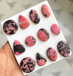 Wholesale Natural Pink Rhodonite Cabochon Loose Gemstone Oval Pear Round <b>Cushion</b> Shape for Silver Jewelry Making - Product Image 4