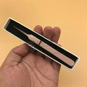 Pinzas Personalizadas para Extensión de Pestañas, de Acero Inoxidable Sostenible, Color Durazno, Punta Puntiaguda de Precisión, Pinzas Profesionales de Aislamiento - Product Image 4