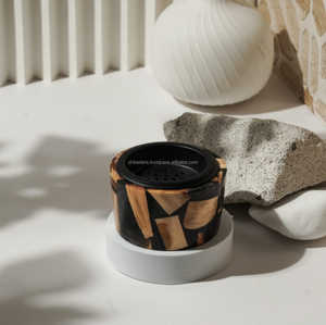 Quemador de Oud Árabe de Madera de Lujo Hecho a Mano con Detalles de Resina para un Aroma Oriental Intenso, Diseño de Interiores y Decoración Festiva de Ramadán - Product Image 1