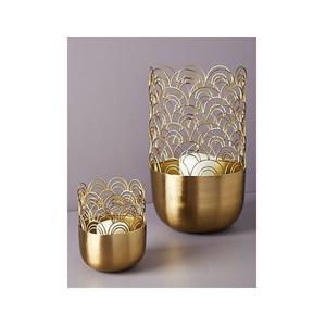 Pot en métal sur mesure de luxe pour bougies, disponible en différentes couleurs et designs - Product Image 1