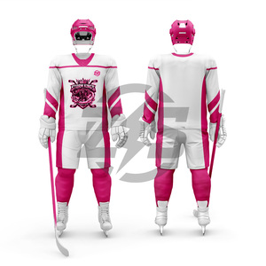 Storm Kings Ice Hockey Jersey <b>White</b> Blue Sublimation Print Breathable Polyester <b>Men's</b> Adult Uniform Needle Detection - Product Image 3