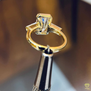 Exclusive Pear & Princess Cut VVS Moissanite Diamond <b>Ring</b> <b>Crafted</b> in 925 Sterling Silver for Woman - Product Image 2