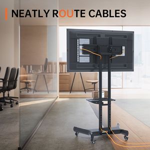 Supporto TV Girevole Regolabile in Altezza per TV da 32-80 Pollici, VESA Massimo 600x400mm, Staffa Universale per TV (Nero) - Product Image 4