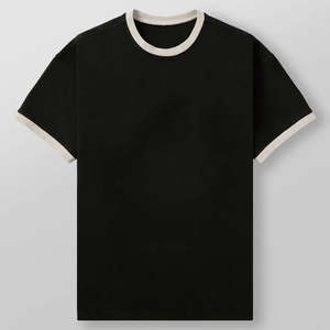 เสื้อยืดแขนสั้นผู้ชายสไตล์คลาสสิก ดีไซน์ทันสมัย ใส่สบาย น้ำหนักปานกลาง คอเสื้อตัดสี พร้อมชายเสื้อยืดแบบยืดหยุ่น - Product Image 5