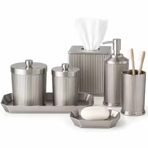 Premium Collection Metal <b>Bathroom</b> <b>Set</b> Stylish Bath Ware <b>Accessories</b> for Luxury Home Hotel Resort Guest <b>Bathroom</b> - Product Image 5