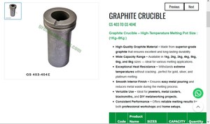 Creuset en graphite pour four à haute température, capacité de 1 kg à 8 kg, pour la fusion de l'or et de l'argent, outils de bijouterie | Numéro d'article GS-403 - Product Image 3