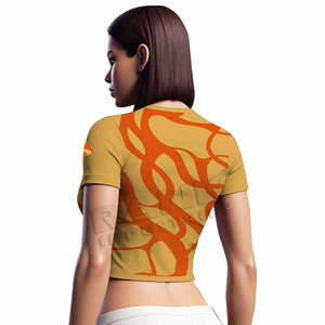 Camisetas Cortas Modernas para Mujer, Camisetas Cortas de la Mejor Calidad Hechas de Poliéster y Algodón - Product Image 2