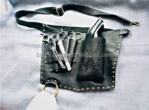 Étui de ceinture professionnel en cuir pleine fleur pour ciseaux de barbier et peignes LBSH-0006B - Product Image 4