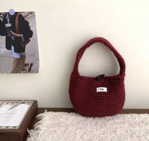 New Fashion Animal <b>Prints</b> Crochet Handmade Coarse Yarn Weaving Zipper & Hasp Closure Women's Handbag - Product Image 1