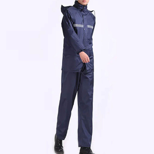 Traje Impermeable para Hombre con Capucha, Franjas Reflectantes, Chaqueta y Pantalones de Tela Oxford, Ropa para Exteriores - Product Image 3
