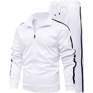 High Quality Unisex Athletic 2-Piece Casual Full-Zip Hooded Solid Jogging Sweatsuit Workout Sportset Tracksuit 2026 - Product Image 5