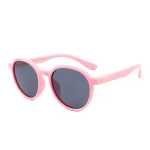 新款儿童偏光太阳镜TR90男童女童太阳镜硅胶安全眼镜儿童礼品婴儿UV400眼镜