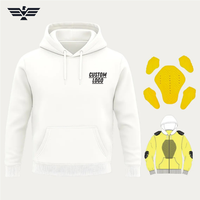 Hoodie de moto unisexe personnalisable en coton respirant avec protection CE niveau 2, 550 g/m²
