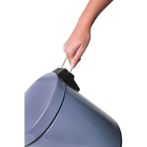 Poubelle Excelsa Dustbin Cleany Iron 5 Lt Grise à ouverture par pédale - Product Image 3