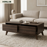 Mesa de Centro Escandinava Moderna con Patas de Madera Maciza, Rectangular, para Decoración de Sala de Estar y Oficina Modernas