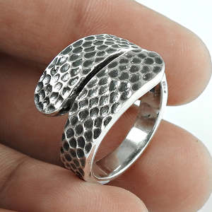 Handmade And Original 925 <b>Sterling</b> <b>Silver</b> Solid Bohemian Jewelry <b>Adjustable</b> Wrap <b>Ring</b> Available At Wholesale Factory Price - Product Image 4