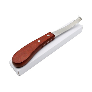 Cuchillos para Recortar Pezuñas de Caballos, de Acero Inoxidable, con Gancho para Mano Derecha o Izquierda, con Mango de Madera, Herramienta para Pezuñas - Product Image 5