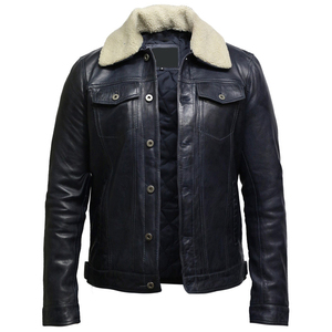 Wholesale Custom Coated Durable Breathable Leather Slim <b>Men's</b> Casual Autumn Zipper Front <b>Long</b> Stand Collar Plus Size <b>Jackets</b> - Product Image 5