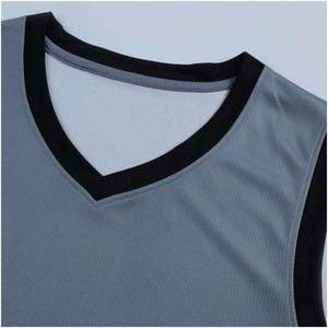 ชุดเสื้อบาสเก็ตบอลแขนกุดสำหรับผู้ชายสีไล่ระดับสีกางเกงขาสั้นโพลีเอสเตอร์ดูดซับความชื้นเอวยางยืดทุกฤดูกาล - Product Image 3
