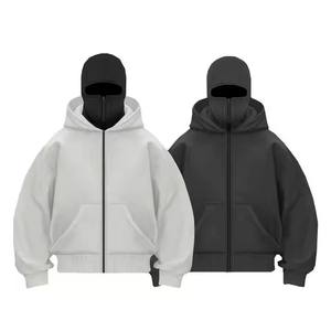 Nouvelle Collection Automne : Sweat à Capuche Balaclava Personnalisable avec Fermeture Éclair, Double Capuche Unie, Vêtement d'Extérieur Hiver pour Hommes et Femmes – Essentiels - Product Image 2