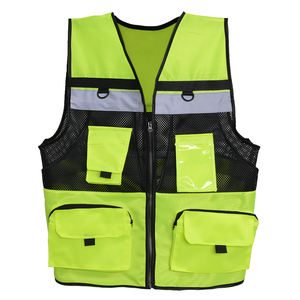 Chaleco de Seguridad de Alta Visibilidad de Secado Rápido, Transpirable, 100% Poliéster, Reflectante, Unisex, con Logotipo y Colores Personalizables - Product Image 1