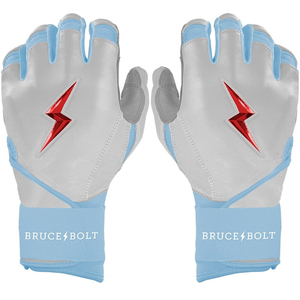 Gants de frappeur pour joueur de baseball adulte en cuir véritable, à longue sangle, à doigts entiers, ambidextres, avec fermeture auto-agrippante, écologiques - Product Image 5