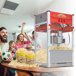 Commercial <b>Popcorn</b> <b>Machine</b> with Cart 20 Oz Kettle Vintage Style Popper on Wheels Tempered Glass Warming Deck 1450W - Product Image 2