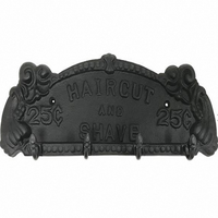 Accessoires de porte en fonte de haute qualité de la marque WWAH, à fixer au mur, autocollants, motif ange noir, 2 crochets, multi-usages, classique
