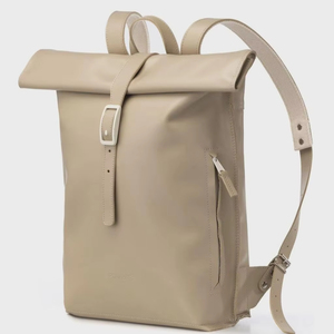 Elite Genuine Leather <b>Roll</b> Top <b>Backpack</b> Luxury Full Grain Cowhide Leather Bag For Men Business Travel Use LRTB-0130 - Product Image 1